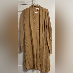 Leith Tan Open-Knit Sweater